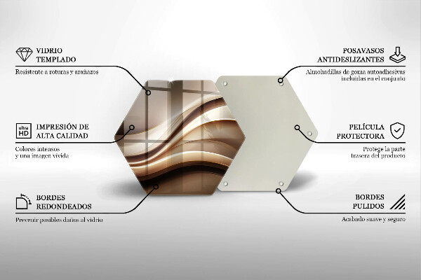 Steklena podloga za rezanje Abstrakcija nežne linije