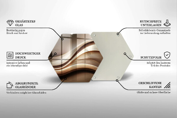 Steklena podloga za rezanje Abstrakcija nežne linije