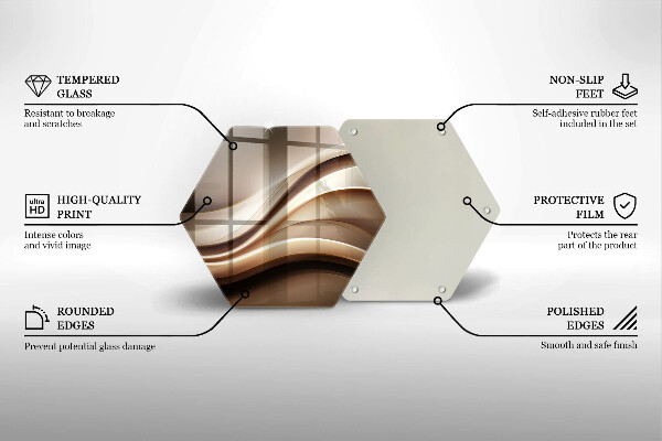 Steklena podloga za rezanje Abstrakcija nežne linije