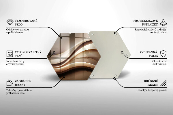 Steklena podloga za rezanje Abstrakcija nežne linije