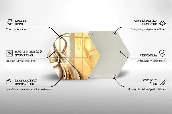 Steklena podloga za rezanje Abstrakcija dima