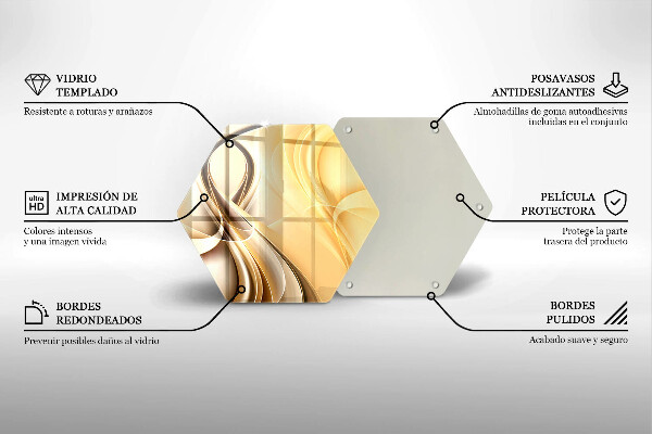 Steklena podloga za rezanje Abstrakcija dima