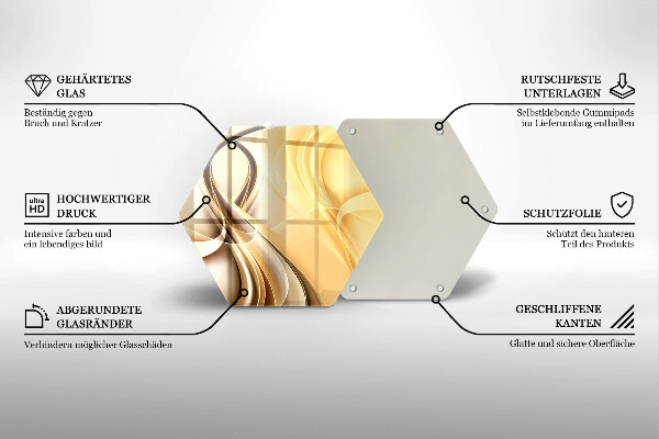 Steklena podloga za rezanje Abstrakcija dima