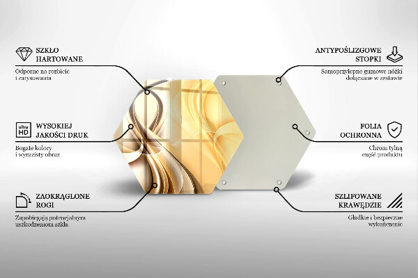 Steklena podloga za rezanje Abstrakcija dima