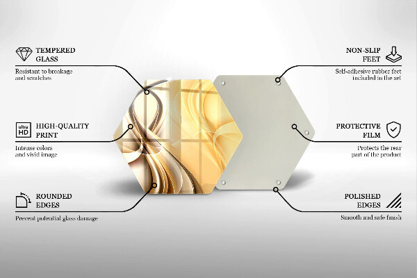 Steklena podloga za rezanje Abstrakcija dima