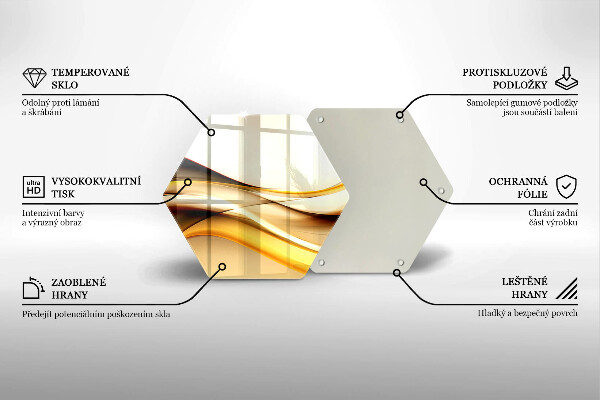 Steklena podloga za rezanje Abstraktne črte dima