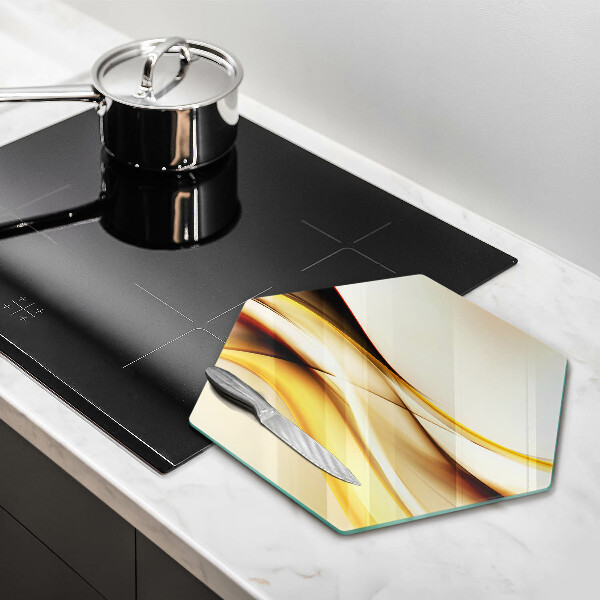 Steklena podloga za rezanje Abstraktne črte dima