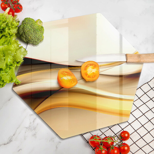 Steklena podloga za rezanje Abstraktne črte dima