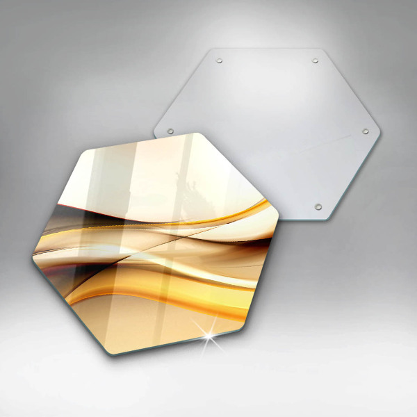 Steklena podloga za rezanje Abstraktne črte dima