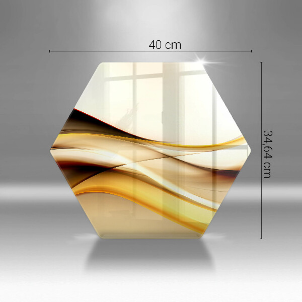 Steklena podloga za rezanje Abstraktne črte dima