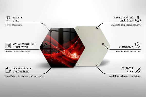 Steklena podloga za rezanje Moderna abstrakcija