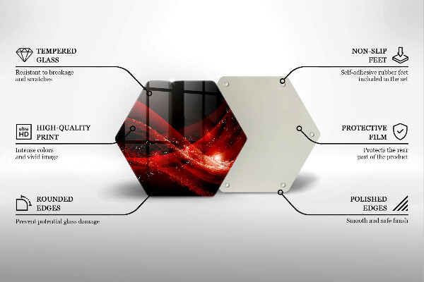 Steklena podloga za rezanje Moderna abstrakcija