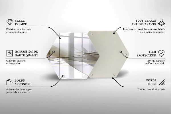 Steklena podloga za rezanje Oblikovanje abstraktnih črt