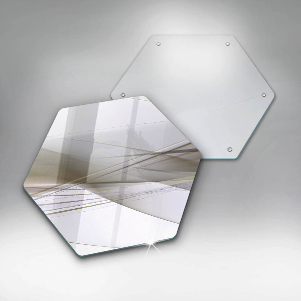 Steklena podloga za rezanje Oblikovanje abstraktnih črt