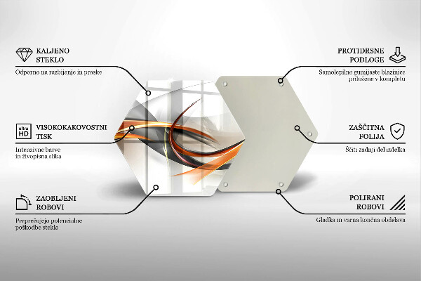 Steklena podloga za rezanje Moderne oblike
