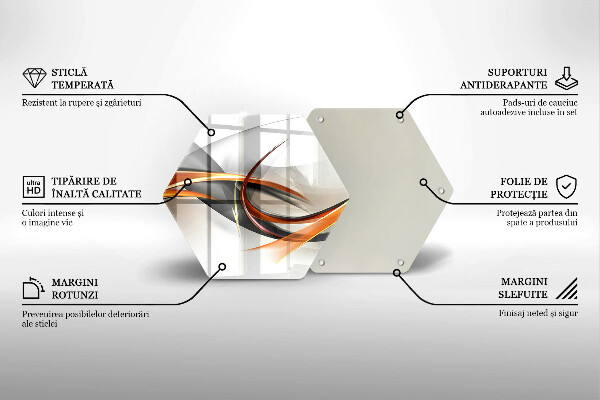 Steklena podloga za rezanje Moderne oblike