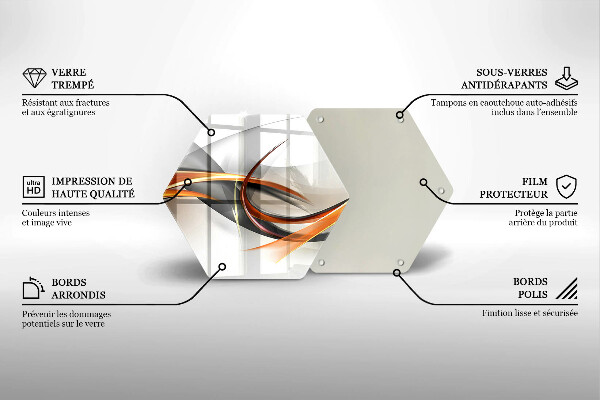 Steklena podloga za rezanje Moderne oblike
