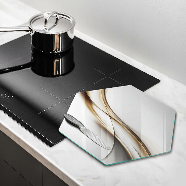 Steklena podloga za rezanje Abstrakcija mehkih linij