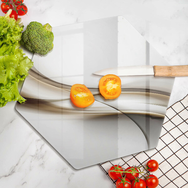 Steklena podloga za rezanje Abstrakcija mehkih linij