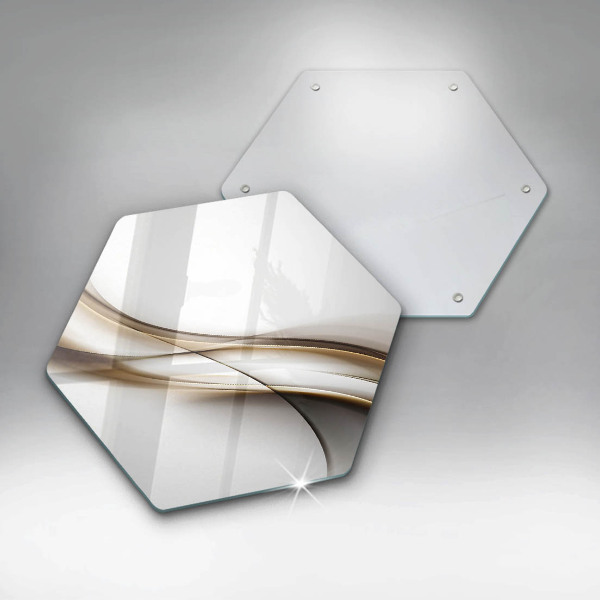 Steklena podloga za rezanje Abstrakcija mehkih linij