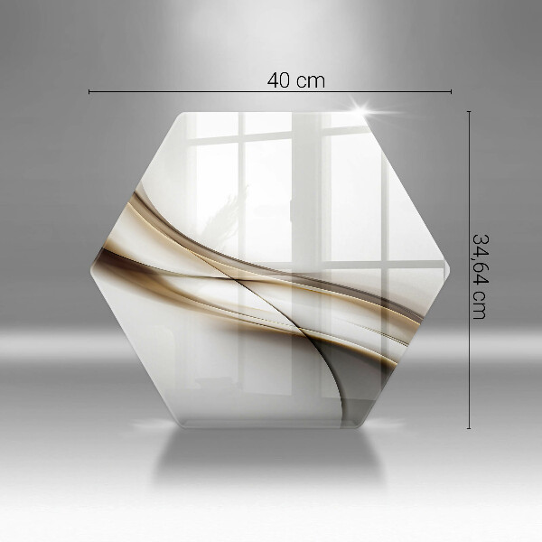 Steklena podloga za rezanje Abstrakcija mehkih linij