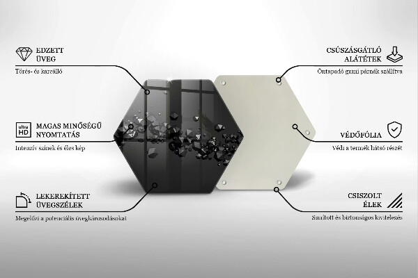 Steklena podloga za rezanje Abstrakcija 3D oblik