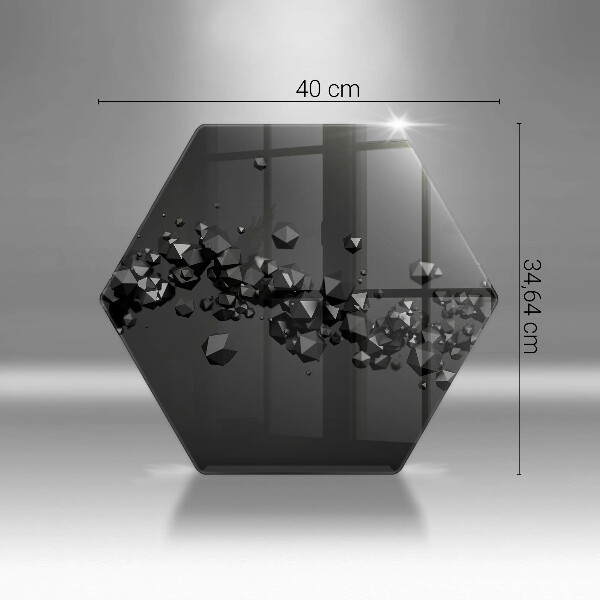 Steklena podloga za rezanje Abstrakcija 3D oblik