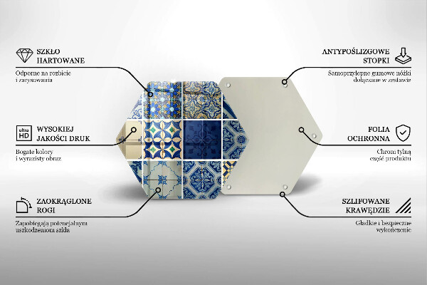 Steklena podloga za rezanje Dekorativne ploščice ploščice