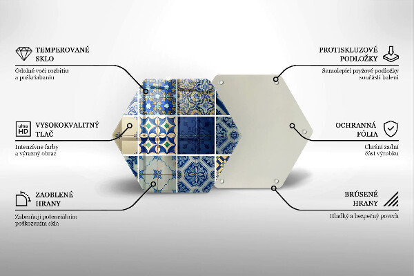 Steklena podloga za rezanje Dekorativne ploščice ploščice