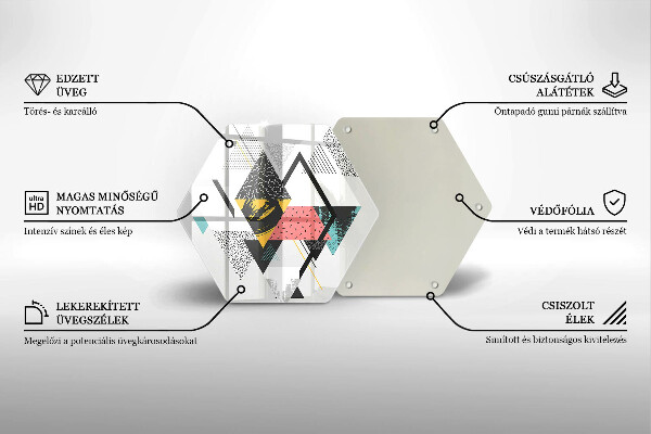 Steklena podloga za rezanje Abstraktni trikotniki