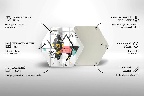 Steklena podloga za rezanje Abstraktni trikotniki