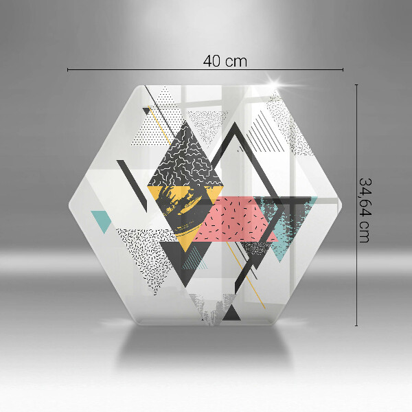 Steklena podloga za rezanje Abstraktni trikotniki