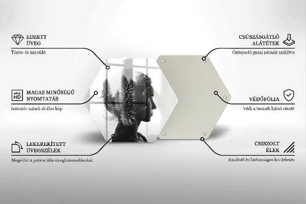 Steklena podloga za rezanje Ženska in gozd