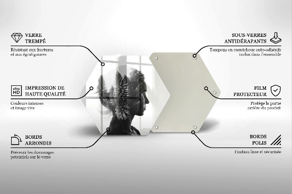 Steklena podloga za rezanje Ženska in gozd