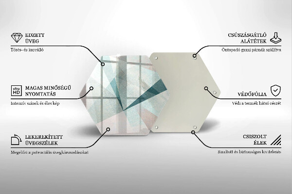 Steklena podloga za rezanje Ostra abstrakcija