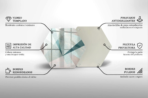 Steklena podloga za rezanje Ostra abstrakcija