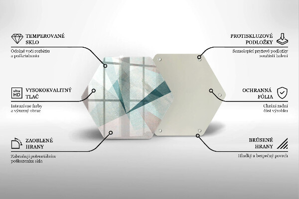 Steklena podloga za rezanje Ostra abstrakcija