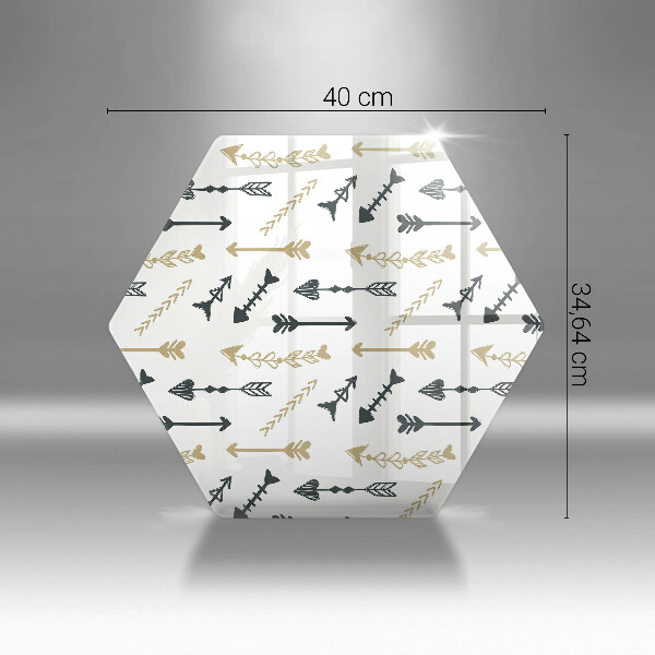 Steklena podloga za rezanje Boho vzorec puščic