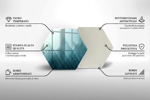 Steklena podloga za rezanje Abstraktne gore