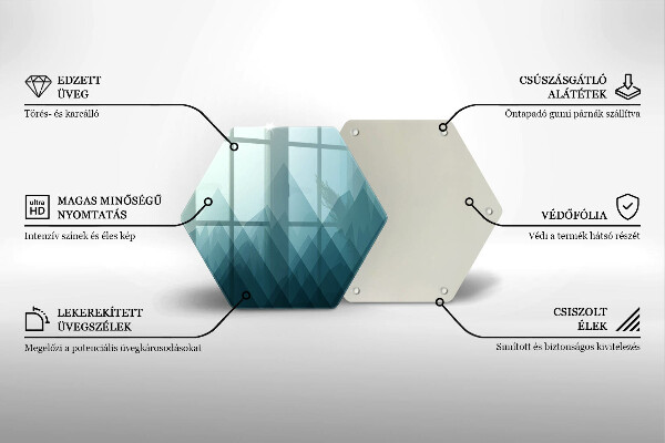 Steklena podloga za rezanje Abstraktne gore