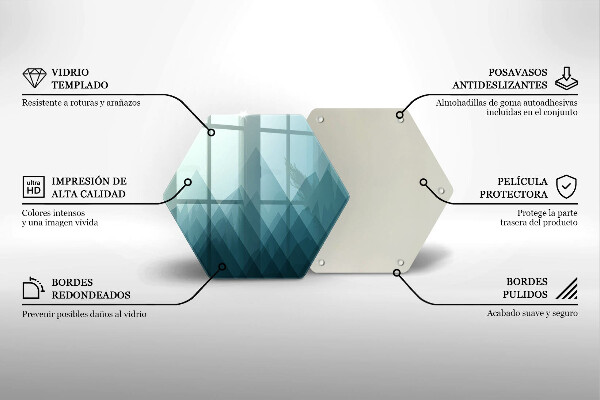 Steklena podloga za rezanje Abstraktne gore