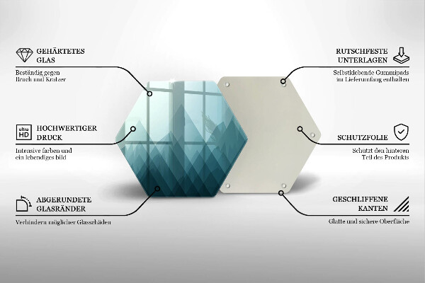 Steklena podloga za rezanje Abstraktne gore