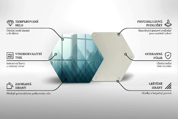 Steklena podloga za rezanje Abstraktne gore