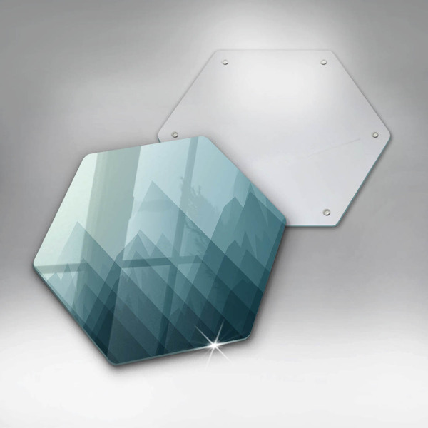 Steklena podloga za rezanje Abstraktne gore