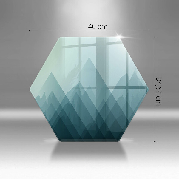 Steklena podloga za rezanje Abstraktne gore