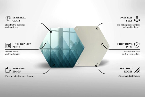 Steklena podloga za rezanje Abstraktne gore
