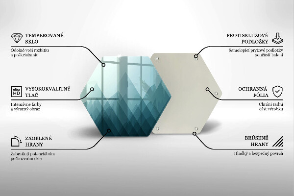 Steklena podloga za rezanje Abstraktne gore