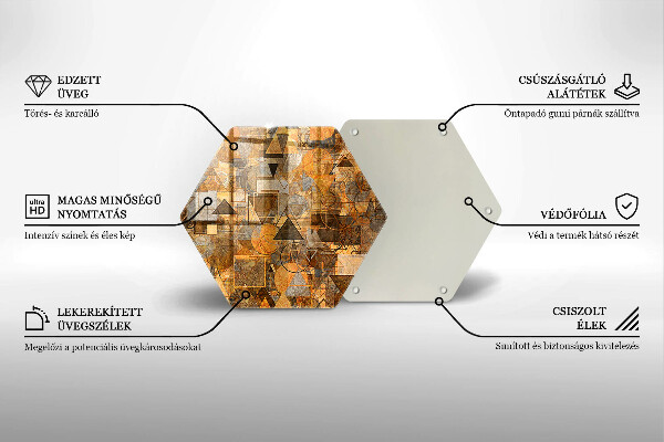 Steklena podloga za rezanje Brezšivni vzorec geometrijskih likov