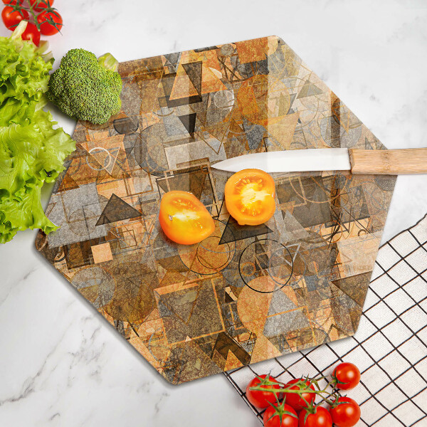 Steklena podloga za rezanje Brezšivni vzorec geometrijskih likov