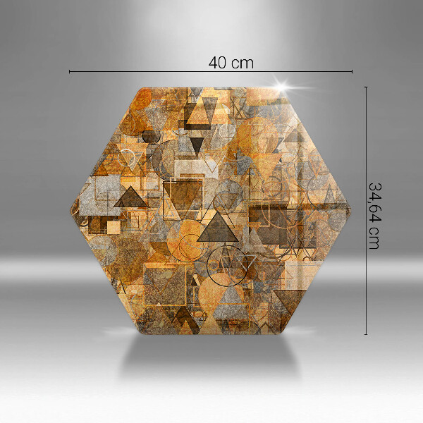 Steklena podloga za rezanje Brezšivni vzorec geometrijskih likov